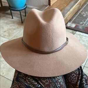 Wool Tan Fedora Hat